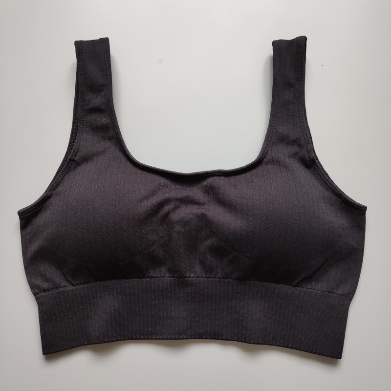 

2021 New Ribbon Yoga Sports Wear for Seamless Top Gym Sport Bra Women 354x, Black