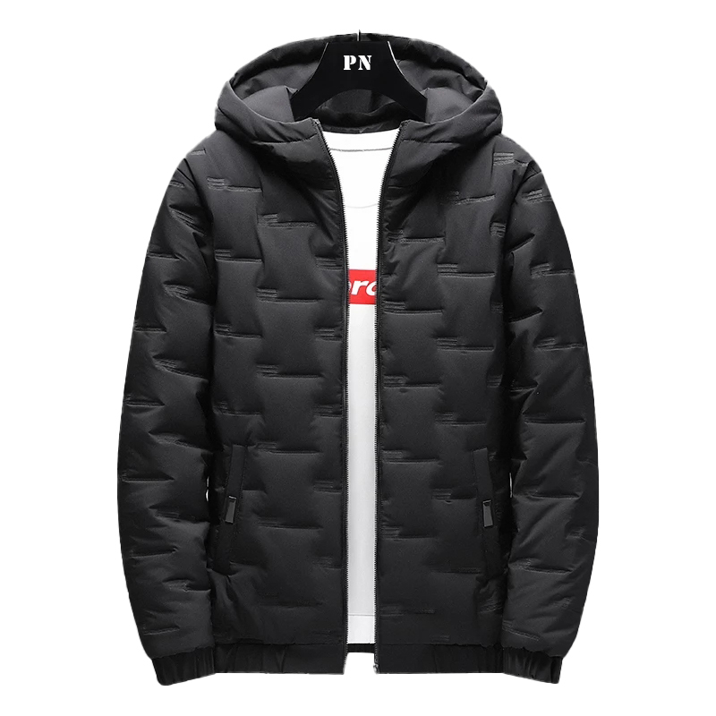 

2021 New Waterproof Jacket Hooded Parka Warm Winter Cotton Coat Men Thick Zipper Overcoats Mens Outerwear Jackets Xe5x, Bl1988grey