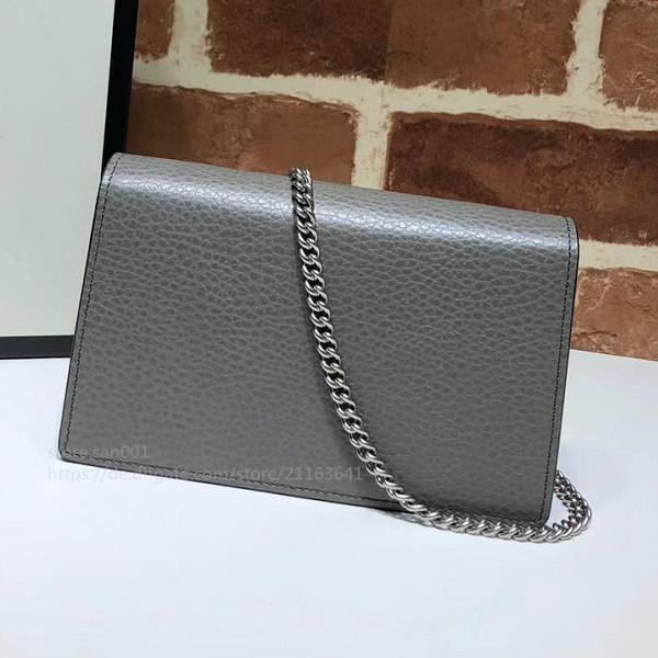 

Hot sale fashion genuine leather women shoulder bag womens wallets for men and change purse women waist bag classic letter shoulder bag, Silver size16.5cmx10cm