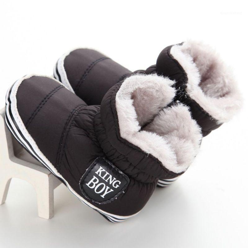 

2020 Winter Warm Baby Boys Girls Snow Boots Toddler Warm Shoes Cotton Fabric Boots First Walker -18M Baby Kids Shoes1, Black