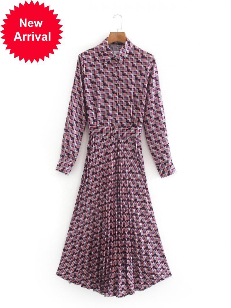 

New Boho 2021 Deluxe Holiday Designer Dresses Elegant Summer Fashion Women Plied Geometric Sleeve Print Long-sleeve Dress Clothes U36W, Blue