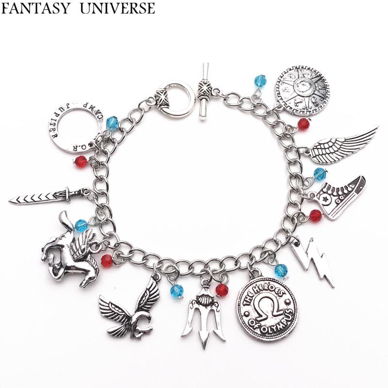 

FANTASY UNIVERSE Freeshipping 20pc a lot Percy Jackson charm Bracelet ALLAA01