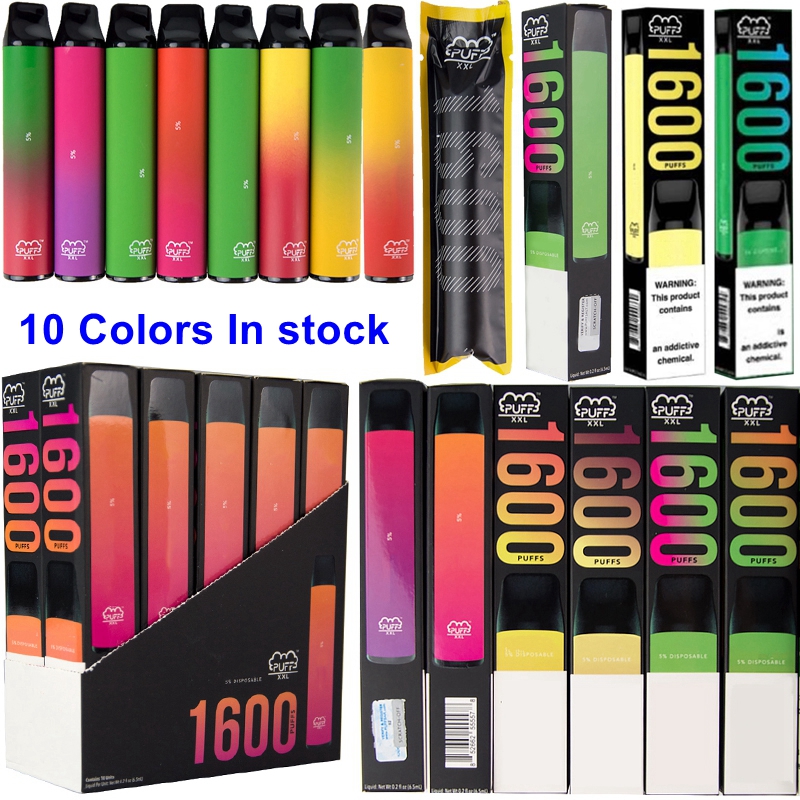 

Long Lasting Puff XXL Disposable Device Pods 1600puffs Pre-filled 3.5ml Vape Pens Starter Kits 10 Colors Empty PUFFXXL 450mAh Battery