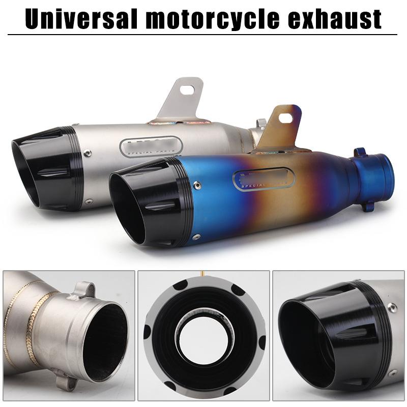 

New 51mm Universal Motorcycle Exhaust Muffler Pipe Stainless Steel Racing Scooter For R1 R3 CB600 FZ6 Nvx155