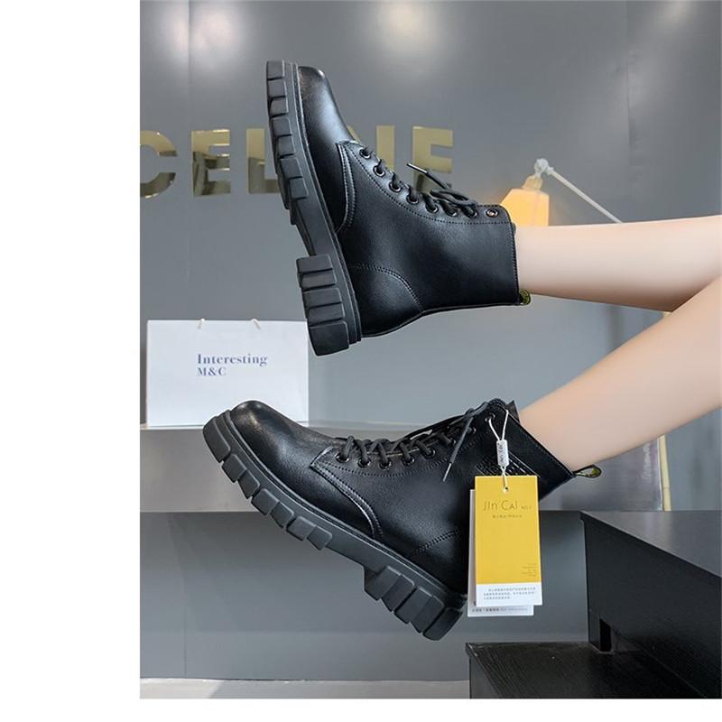 

Black Fashion Spring And Autumn Show Feet Female Thin Tide New British Style Net Red Thin Short Boots