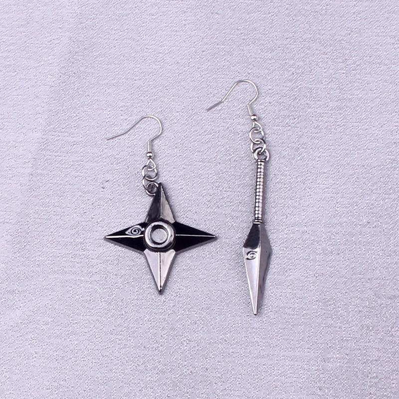 

Anime Naruto Earhooks Shuriken Fashion Darts Tide Hip Hop