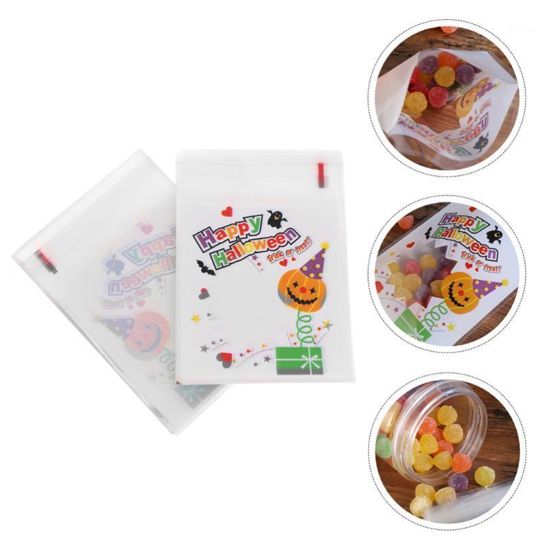 

200pcs Halloween Baking Cookie Bag Self-adhesive Packing Bag (Assorted Color)1