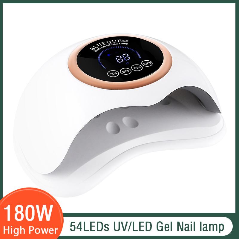 

180W/54W UV LED Lamp Nail Dryer For All Gels 54 Lampara UV Led Nails Polish Sunshine Timer 30/60/90s/120s For Nail Dryer, 54w sun x4