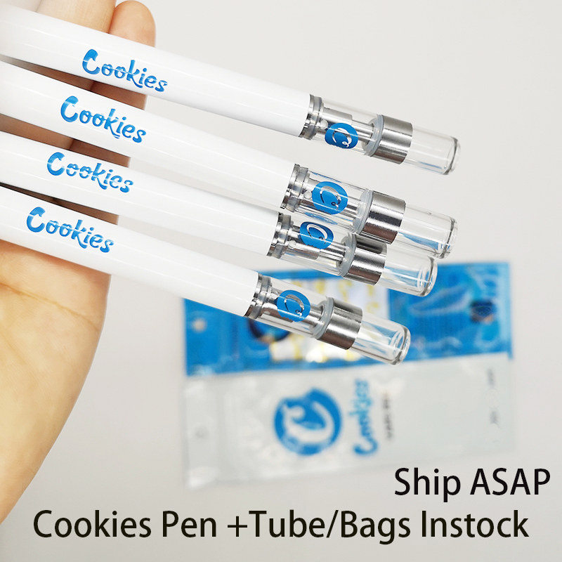

Cookies Disposable Vapes Pens Cartridges E cigarette Packaging 510 thread Battery Ceramic Coil Cartridge Atomizer 0.5ml Instock 280mah Cookie Vape