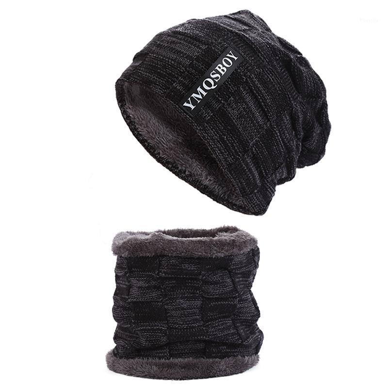 

New Thick Knitted Hat Warm Beanie For Man Hip Hop Winter Hats Unisex Wool Neck Scarf Bonnet Casual Skullies Beanies Autumn Caps1