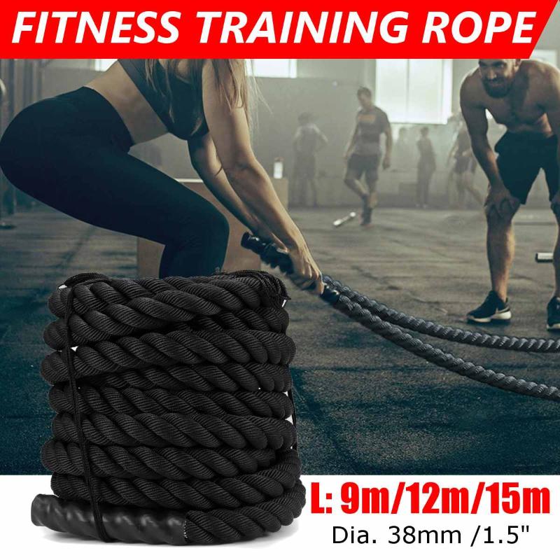

9/12/15m Battle Rope Strength Training Fighting Rope Endurance Burpee Slam Ropes Weight 7 to 11kg High Quality