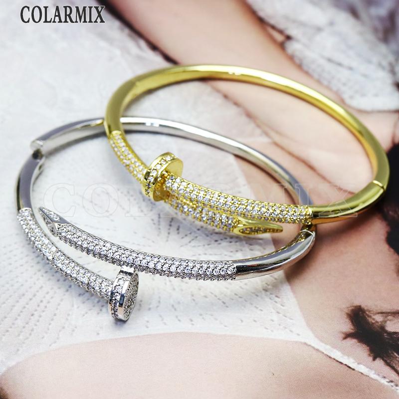 

3 pcs Colorful zircon snake bangles cuff fashion Gem jewelry for women 51123