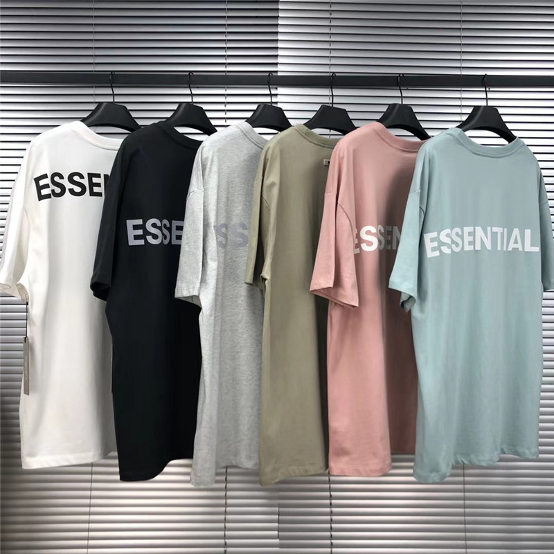 Thick Fabric Reflective FOG Essentials T shirts Men Women 11 High-Quality Top Tee Oversized Kanye West T-Shirts