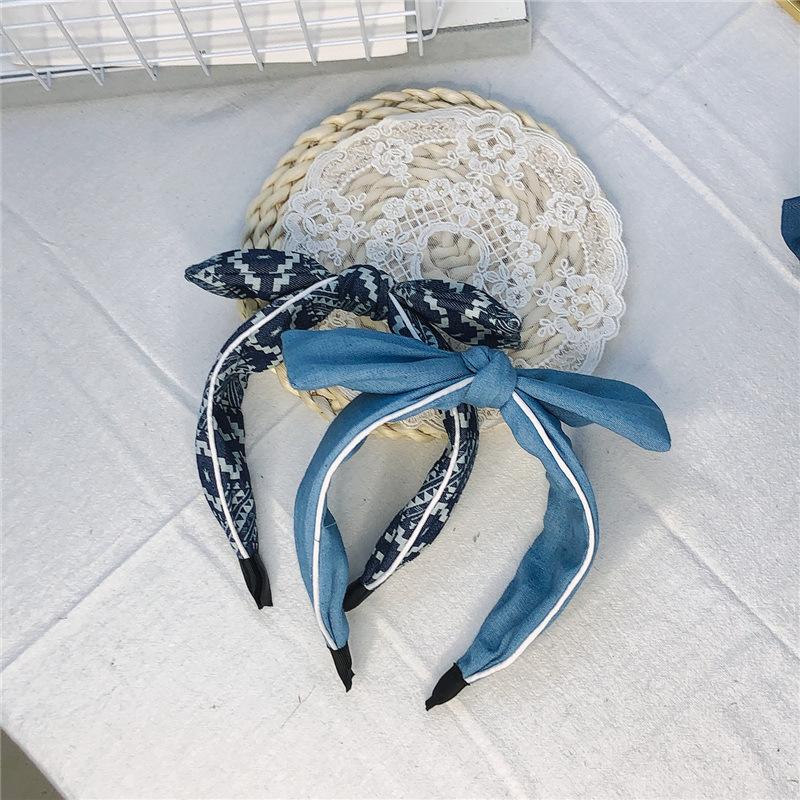 

2020 Women Bowknot Wide Hairband Cross Knotted Head Band Girls Fashion Fabric Headband Stripe Head Hoop Lady Hair Accessories