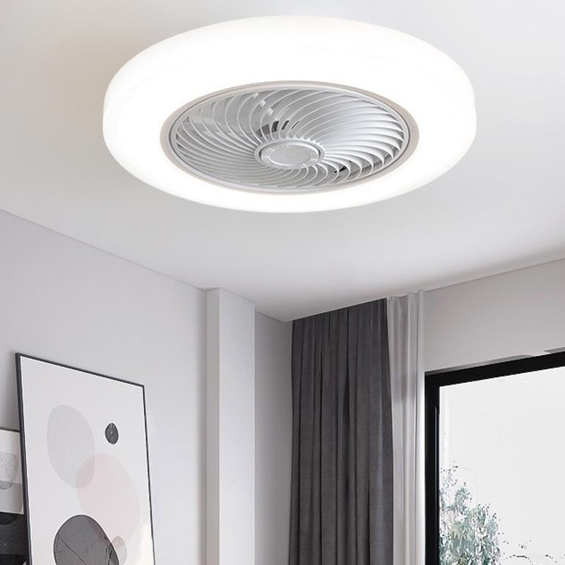 

Smart Ceiling Fan With Lights Remote Control Bedroom Decor Ventilator Ceiling Lamp 52cm Air Invisible Blades Retractable Silent1