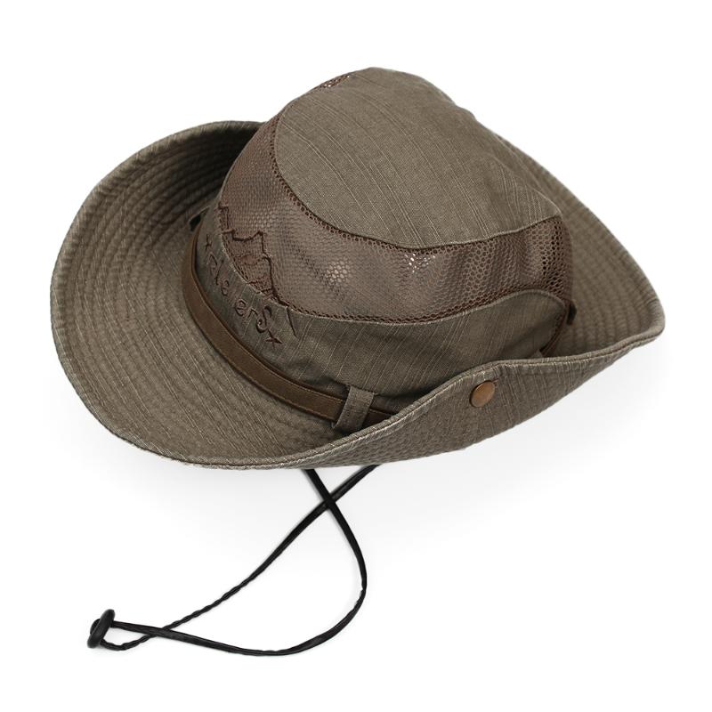 

Cotton Sun Hat UV Protection Bucket Hat Walking Outdoor Foldable Fishing Cap Breathable Mesh Adjustable Chin Strap Summer, Army green
