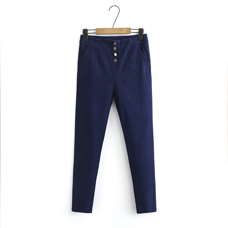 

Size L-5xl Plus Stretchable Woman Like Vintage Casual Jeans Female Long Pants Lmtm, Black