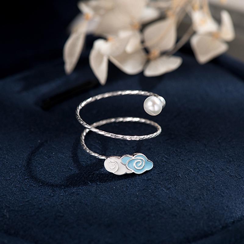 

Anime Mo Dao Zu Shi Cosplay The Untamed Lan Wangji Cosplay MDZS Ring Jewelry Female S925 Sivler Ring For Girls CS412