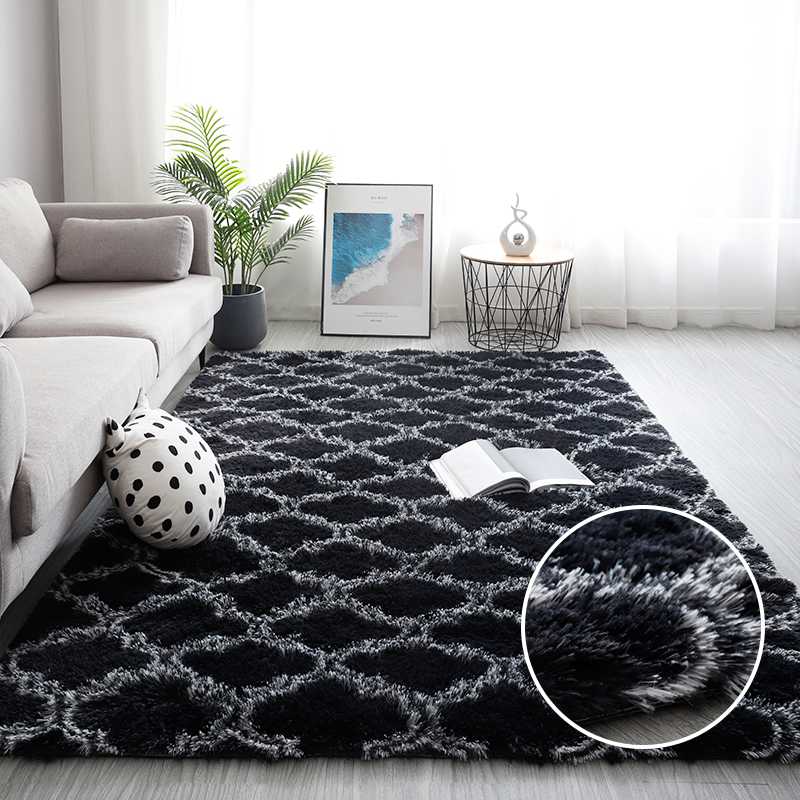 

Home Nordic ins plush carpet living room coffee table carpet bedroom bedside rug rectangular thick children crawling mat