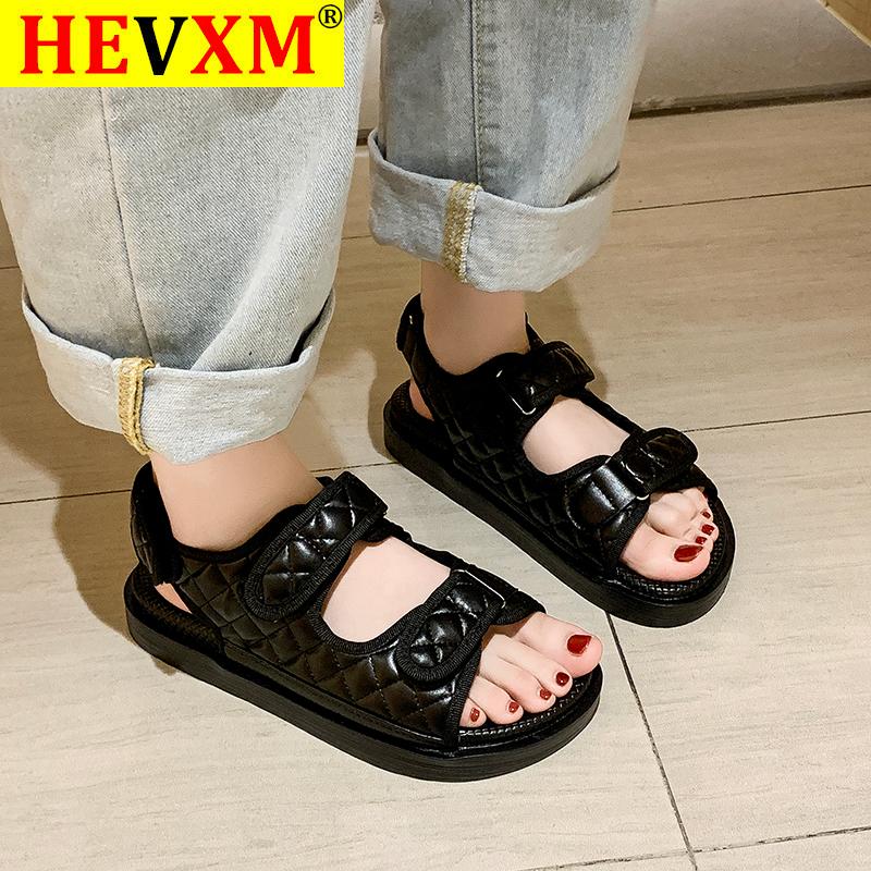 

Trends Sandals Summer New Flat British Wind Embroidery Thick-soled Casual Casual Roman Fragrance Designer Shoes Star, Black