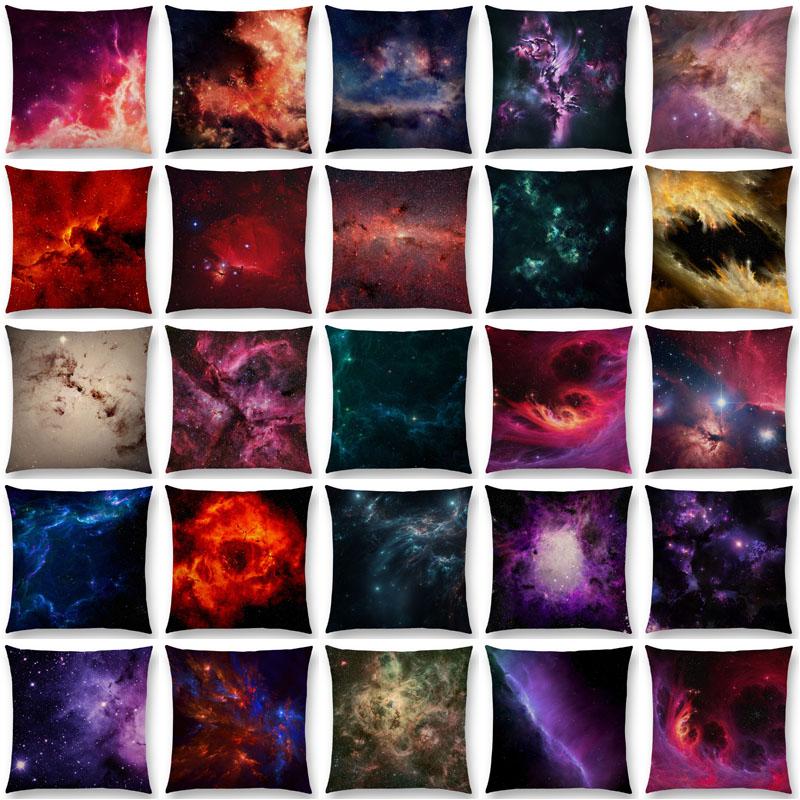 

2020 New Amazing Night Sky Gorgeous Nebula Distant Galaxy Mysterious Universe Cushion Cover Home Decor Sofa Throw Pillow Case, A007424