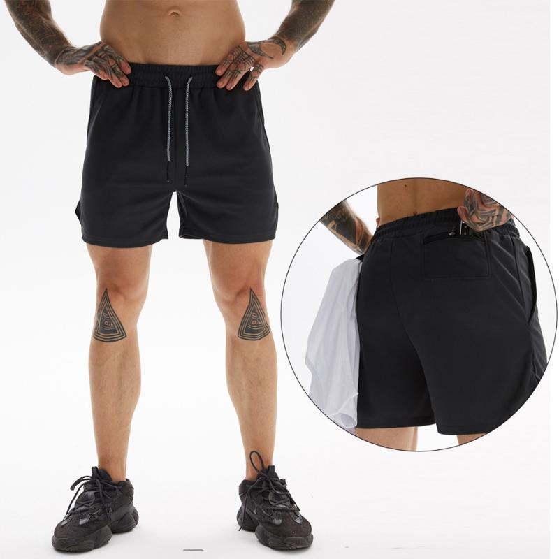 

Running Shorts Sports Mens Fitness Training Jogging Quick Dry Sportswear Male Gym Workout Short Pants Athletics Sport Man Shorts1, White