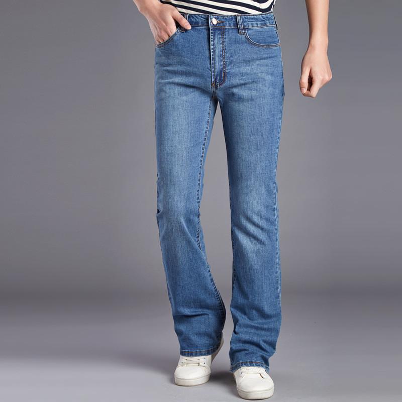 

Spring and autumn new men's denim micropants Korean style slim-fit horns men's jeans, Black
