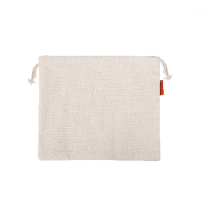 

Cotton Clothing Storage Bags Shopping Pouch Small Large Bag Portable Clothes Organizer1, White