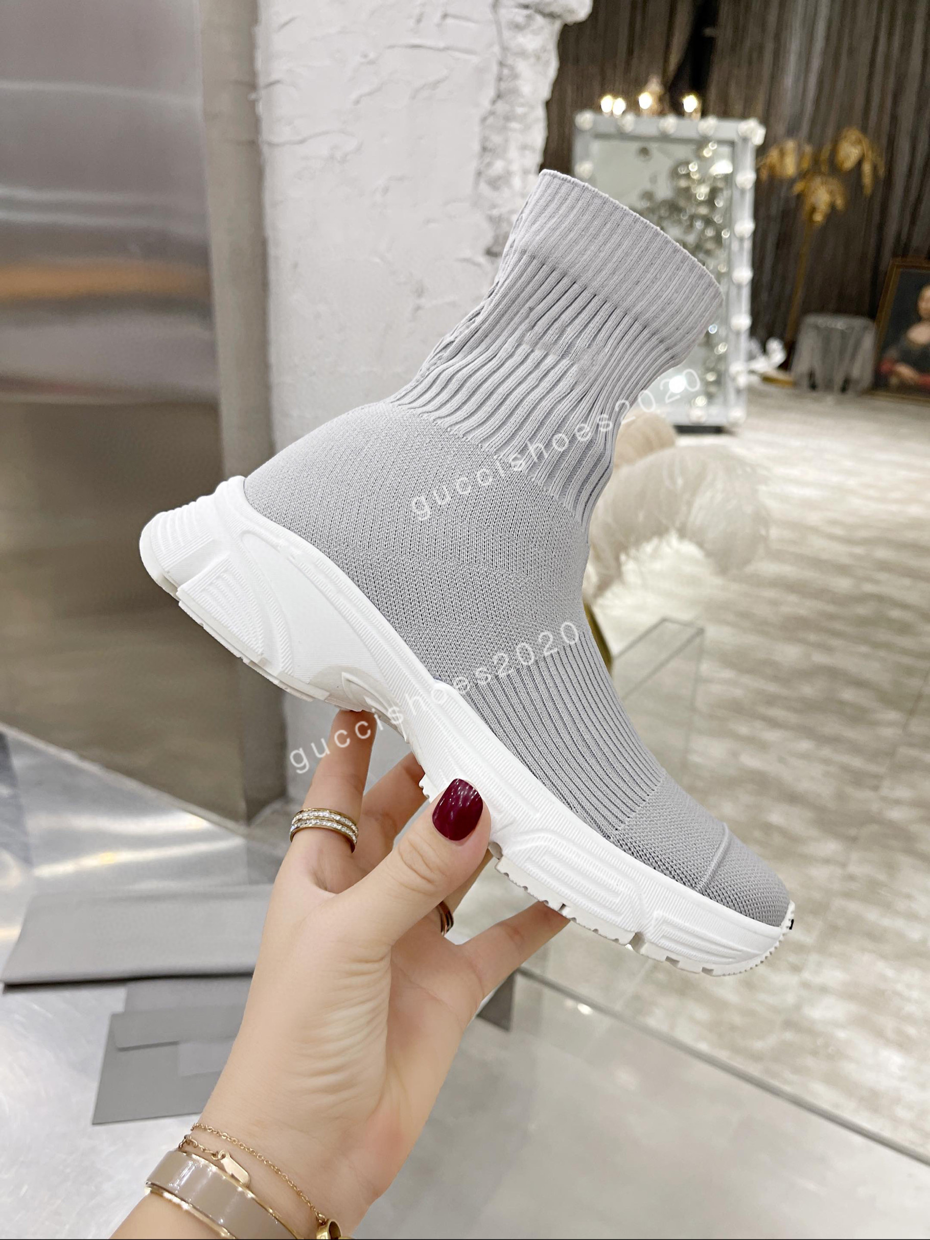 

Top Quality Designer Boots Socks Shoes Casual Paris Rainbow Fashion Sock Women Men The Hacker Project Hight Increasing Old Dad Trainers Sneakers size35-45, 01