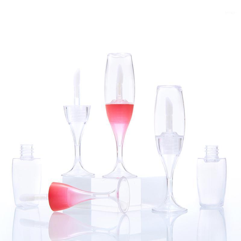 

1PC Creative Mini Wine Glass Shaped Empty Lip Gloss Tube Mini Refillable Bottles Lip Glaze Container Sample Vials Pink White1