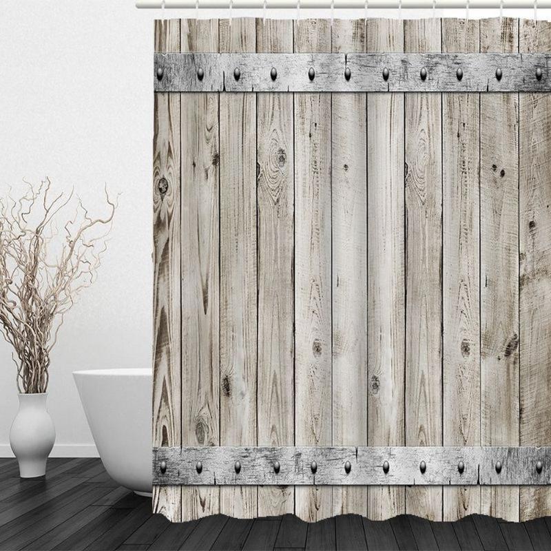 

Wood Shower Curtain 200X200 Mat Vintage Decorative Waterproof Polyester Fabric Bathroom Curtain Set Home Bath Decor Multi-size1