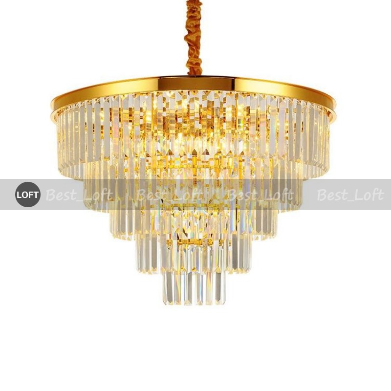 

Luxury Modern Crystal Chandelier Round Living Room Chain Chandeliers Lighting Home Decoration Gold LED Pendant lamp Cristal Lustre