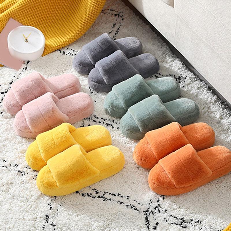 

Autumn Winter Fur Women Loafer Home Guest Slippers Female All-match Thicken Multicolor Warm Shoes Wedding Shoes Ladies Flip Flop1