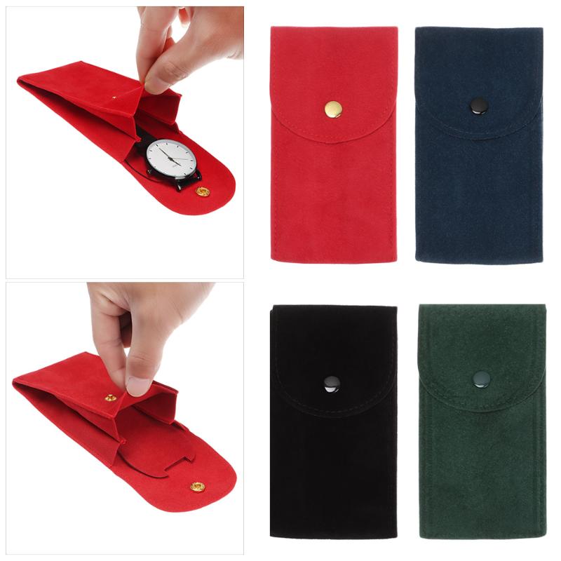 

Watch Boxes & Cases Flannelette Storage Bag Men Women Durable Portable Dust Protection Case Collection Accessories