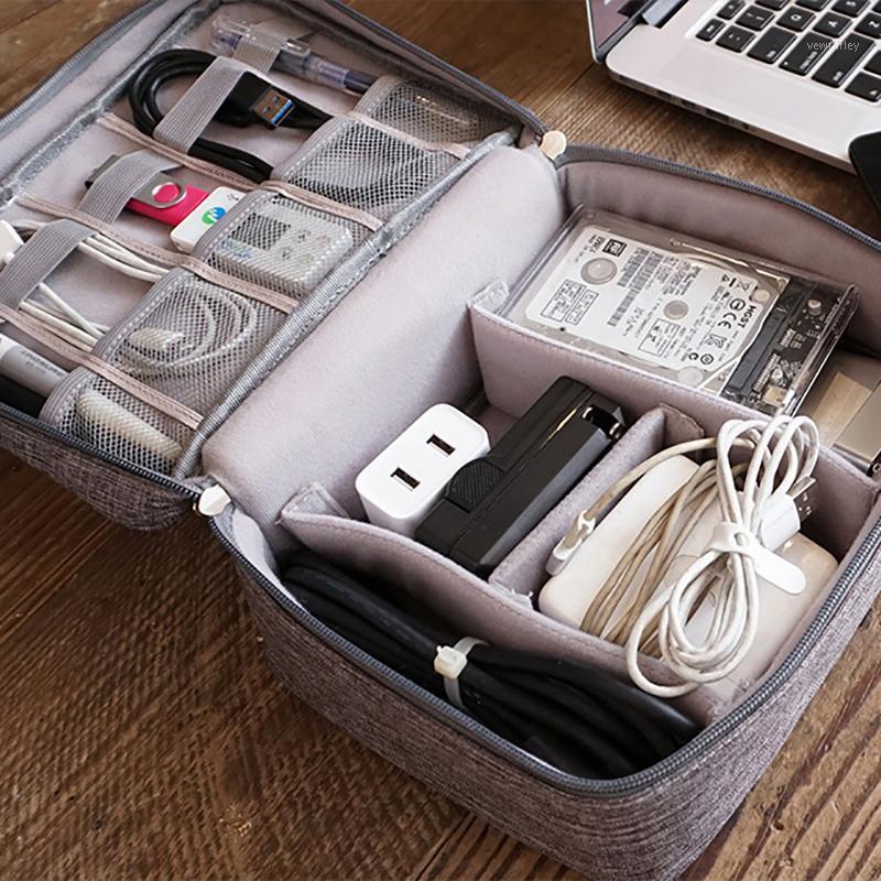

Portable Digital USB Gadget Organizer Charger Wires Cosmetic Zipper Storage Pouch kit Case Accessories Supplies Travel Cable Bag1