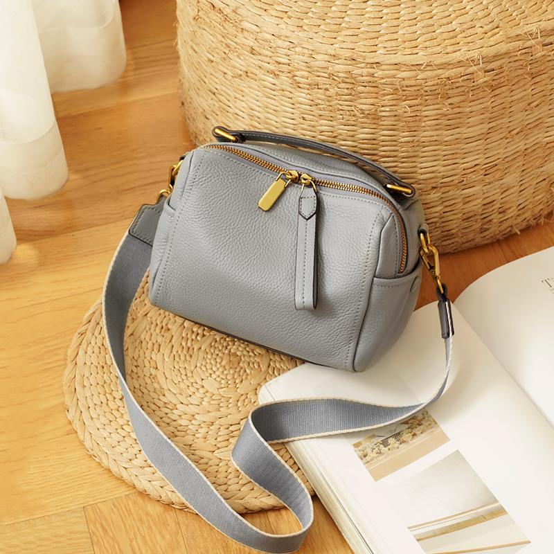 

Genuine Leather Shoulder Bags for Women Luxury Handbags Women Bags Brand Designer Fashion Shoulder Boston for Lady, Beige
