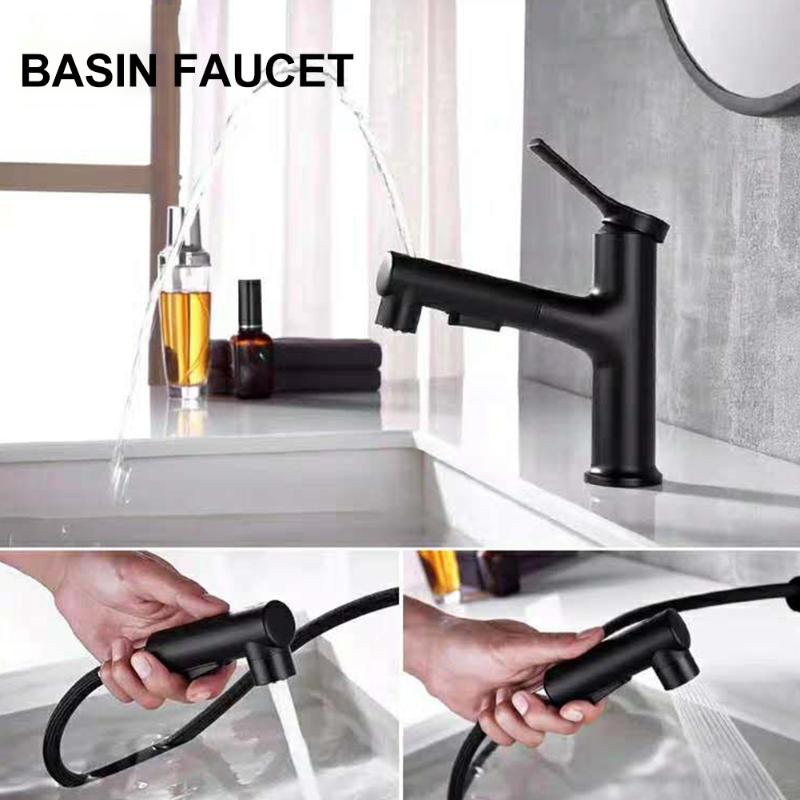 

Toilet Hot And Cold Water Single Handle Tap Spray Multifunctional Home Basin Faucet Hotel Pull Out Kitchen Bathroom Modern Brass
