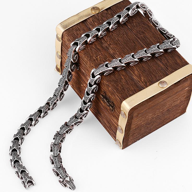 Chains Gothic Dragon Keel Chain Choker Necklace For Men Heavy 316L Stainless Steel On Neck Jewelry Birthday Gifts Boyfriend Father