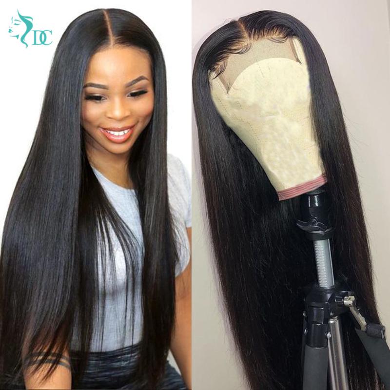 

DC Hair Straight Lace Closure Wig 4X4 Lace Wig Brazilian For Women Front Human Hair Wigs 13X4 Frontal 150 Density, 4x4 lace closure wig