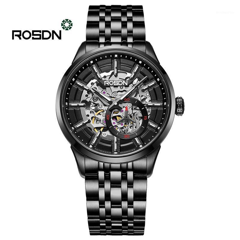 

ROSDN genuine men's automatic mechanical watch new hollow watch men's casual waterproof watches1, 03
