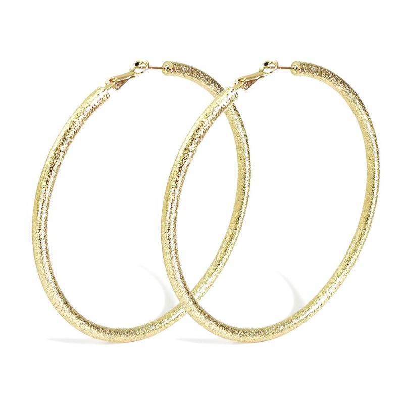 

MANILAI 80*75mm Diameter Wide Alloy Hoop Earrings Round Statement Big Earrings For Women Jewelry Accessories Gift