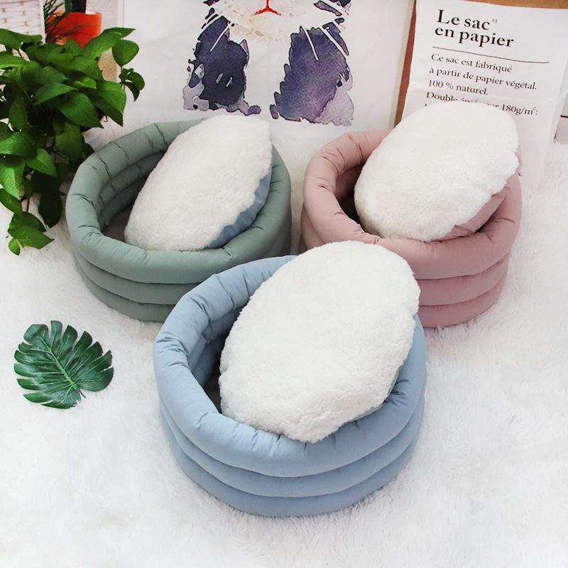 

Round Winter Pet Cat Bed House Puppy Soft Sofa Warm Removable Nest Kennel Mat for Chihuahua Small Dog Comfy Non slip Pet Cat Bed