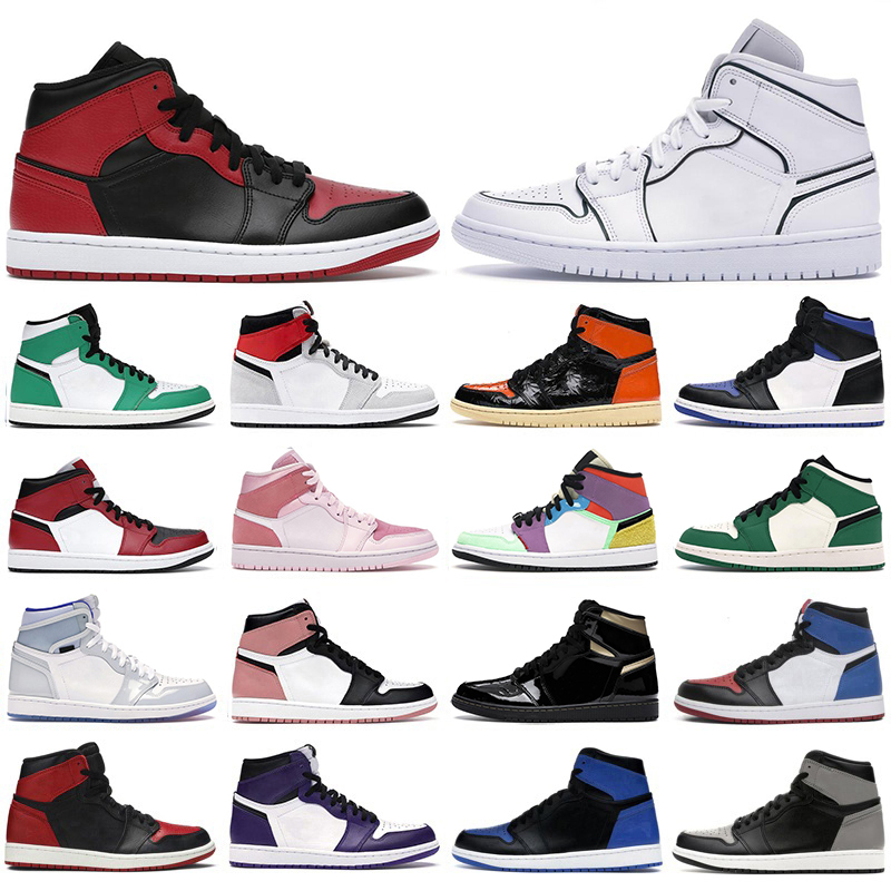 

2021 men basketball shoes 1s high OG jumpman 1 Black Metallic Gold Dark Mocha Shadow mid Light Smoke Grey mens women trainers sneakers, Phantom