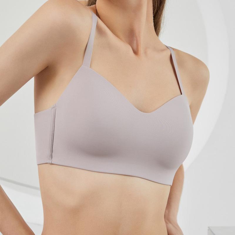 

smooth sports underwear big chest shows small women gathered without steel ring thin comfortable girl student bra, See chart