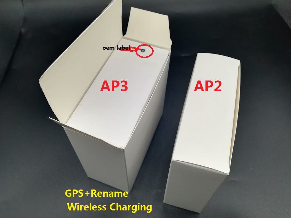 

Air pro H1 chip Renamed headset AP2 Ap3 Generation pro Wireless Charging Bluetooth Earphones GPS Positioning With Valid serial number 2nd