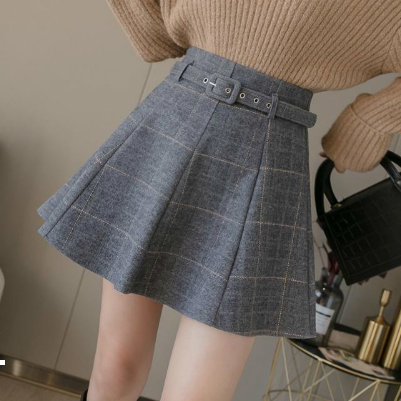 

autumn 2021 New high umbrella short woolen wild female work skirt Mrs y400 W36N, Xiaohuige