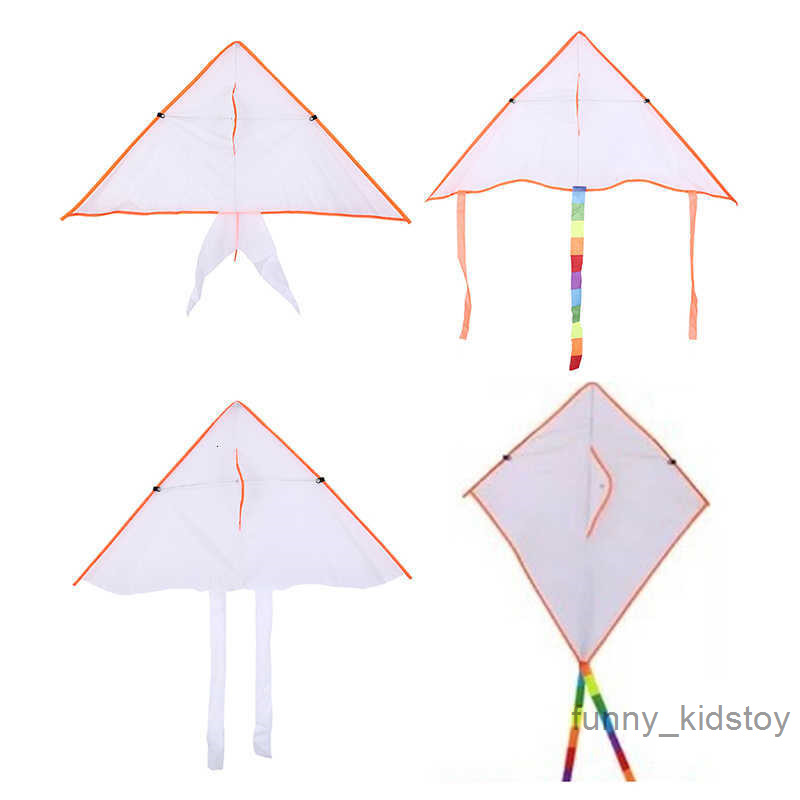 

100 Pcs Mix Wholesale 4 Style DIY Painting Colorful Flying Foldable Outdoor Beach Kite Children Kids Sport Funny Toy