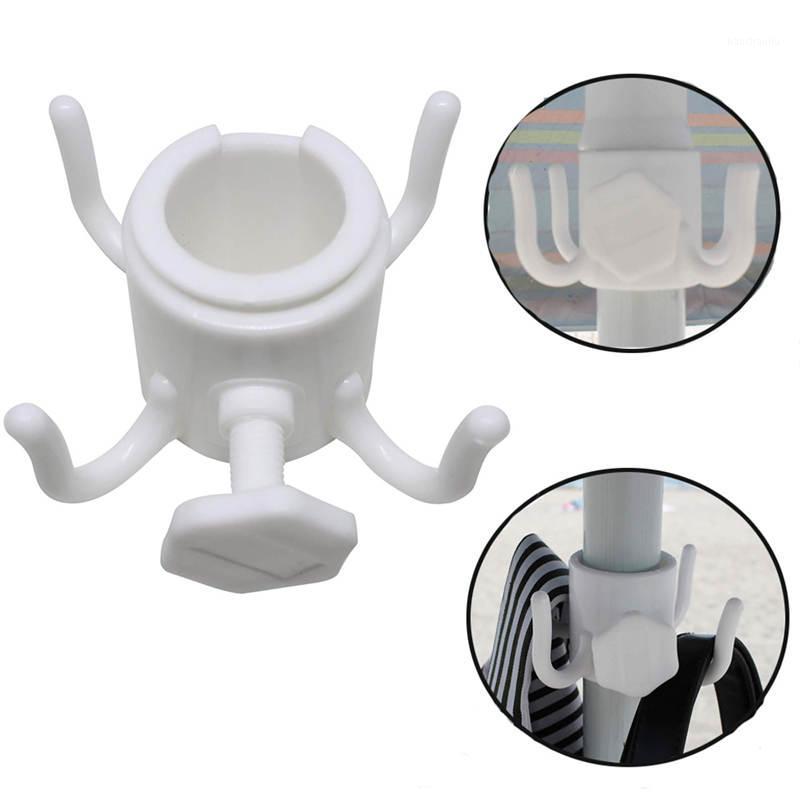 

Colorful Plastic 4-prongs Beach Umbrella Hanging Hook For Towel Camera Sunglasses Bags Pool Accessories Outdoor White Blue Red1