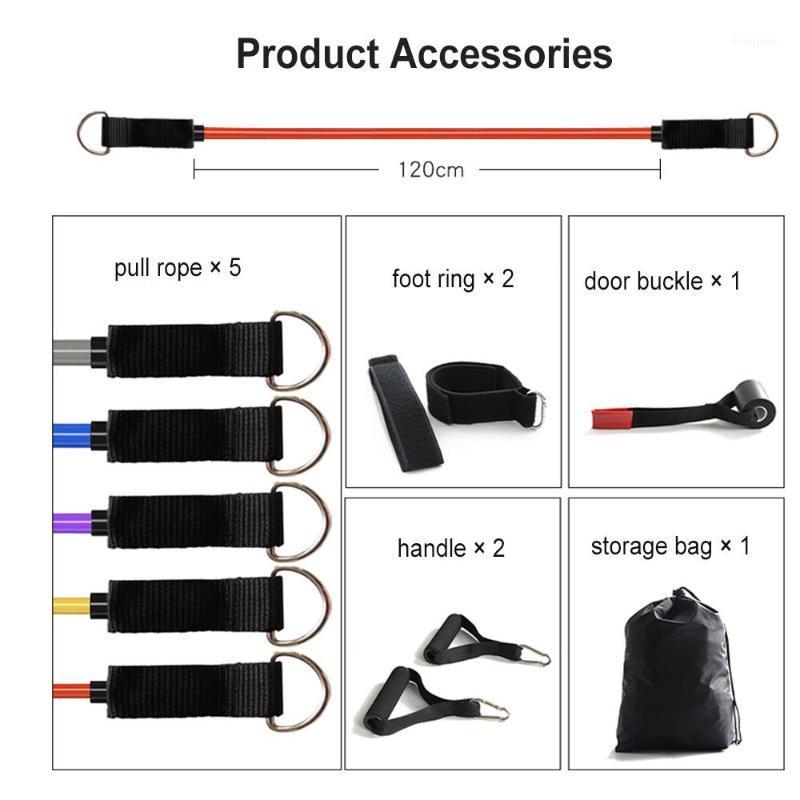 

11pcs/ Set Pull Rope Latex Durable Practical TPE Stretch Arm Apparatus Fitness Equipments Removable Training Bands Puller1
