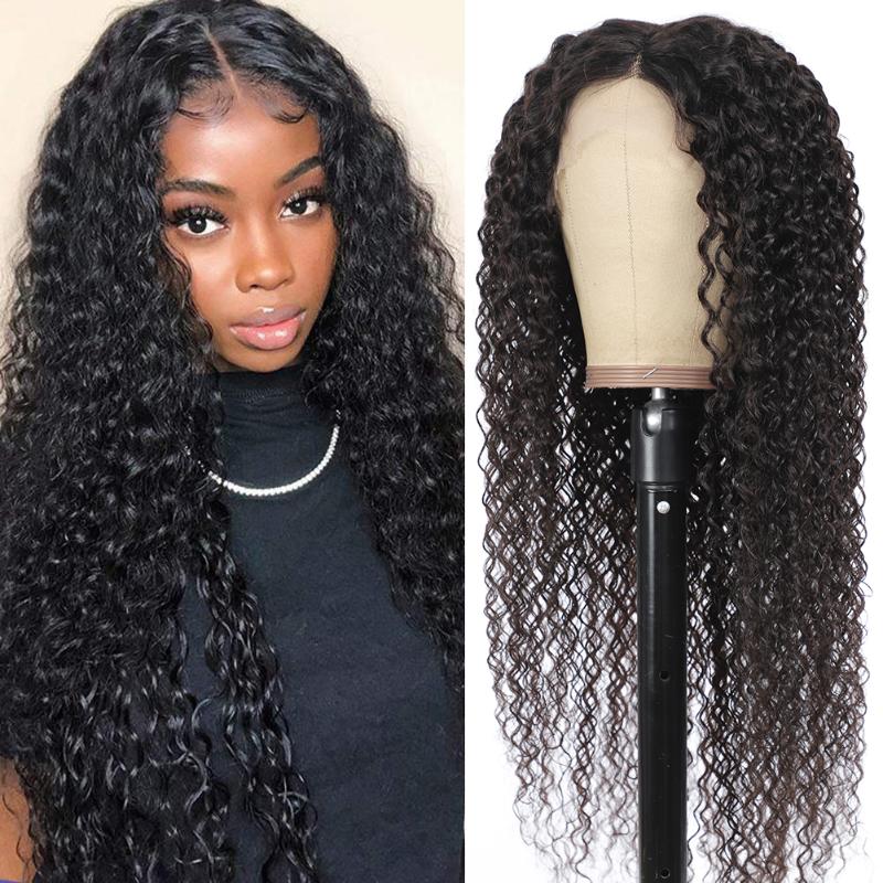 

Kinky Curly Lace Front Human Hair Wigs SOKU Brazilian 13x4x1 T Part Lace Hair Wig For Black Women 30 32inches Pre Plucked Wig, Body wave